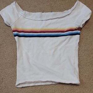 Forever 21 Off-Shoulder Stripe Top